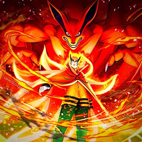 Naruto y Kurama fusionados en batalla