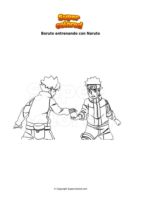 Boruto entrenando con Jiraiya