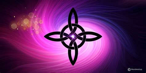 Diagrama que muestra las cuatro vesica piscis formando el nudo de bruja