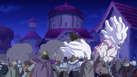 Luffy confrontando a Pekoms