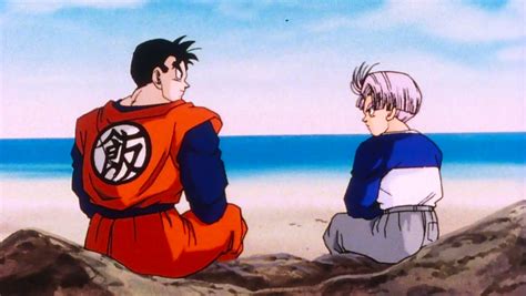 Gohan adulto como mentor de Trunks