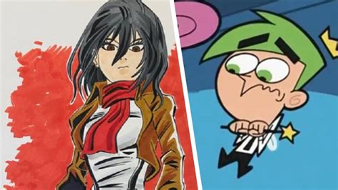 Comparación de estilos de animación: Padrinos Mágicos vs Shingeki no Kyojin