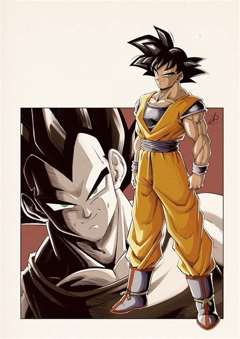Ilustración de varios personajes Saiyan