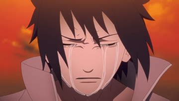 Sasuke llorando por la muerte de su hermano Itachi