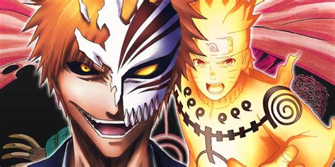 Ilustración de Naruto, Ichigo y otros personajes de anime reunidos.