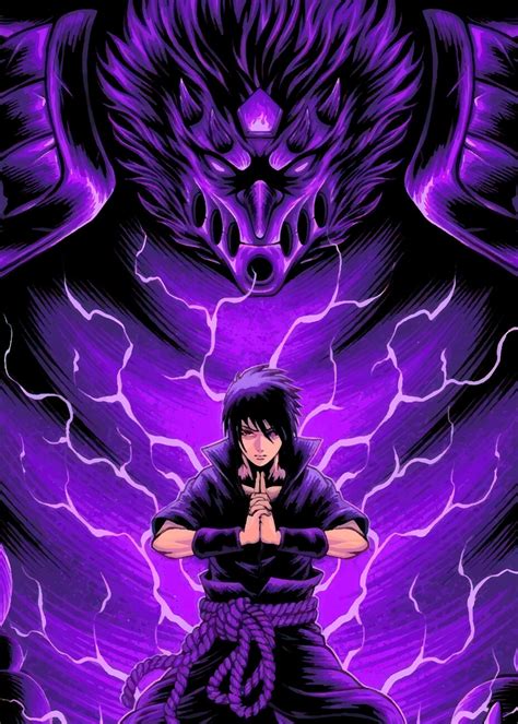 Sasuke usando el Susanoo