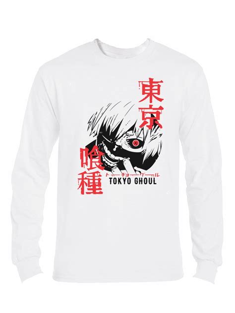 Camiseta blanca con diseño de Ken Kaneki en forma ghoul