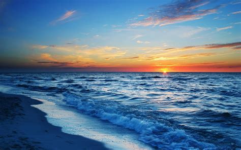 El mar al atardecer