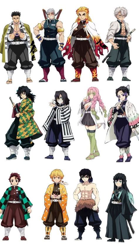 Figuras de los Pilares de Demon Slayer