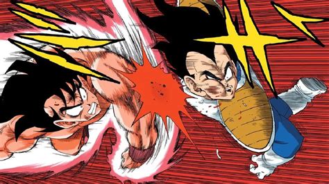Explosión de energía durante la pelea de Goku y Vegeta