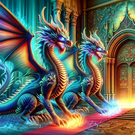 Dragones en un entorno místico