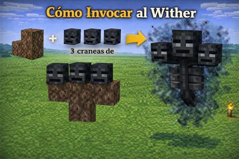 Formación para invocar a un Wither en Minecraft