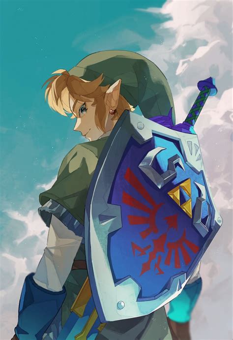 Ilustración de personajes de The Legend of Zelda en un estilo artístico de fanfiction