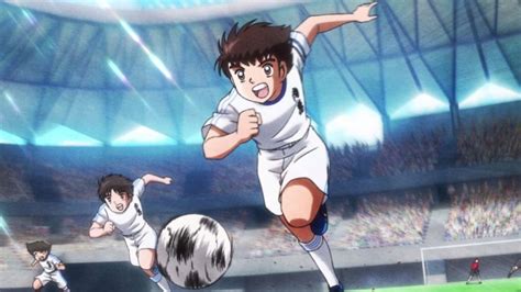 Jugadores de fútbol anime en acción