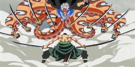 Zoro luchando contra Hyouzou