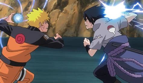 Naruto y Sasuke durante su batalla final en el Valle del Fin