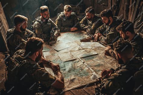 Carruajes militares y soldados reunidos