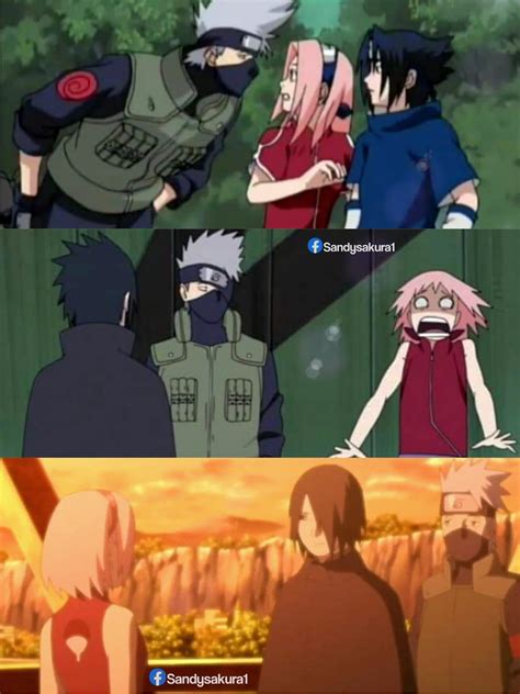 Sasuke buscando a Kakashi en el bosque