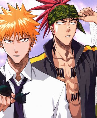 Ilustración de Ichigo Kurosaki y Renji Abarai