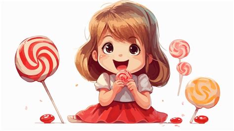 Niña comiendo dulces en One Piece