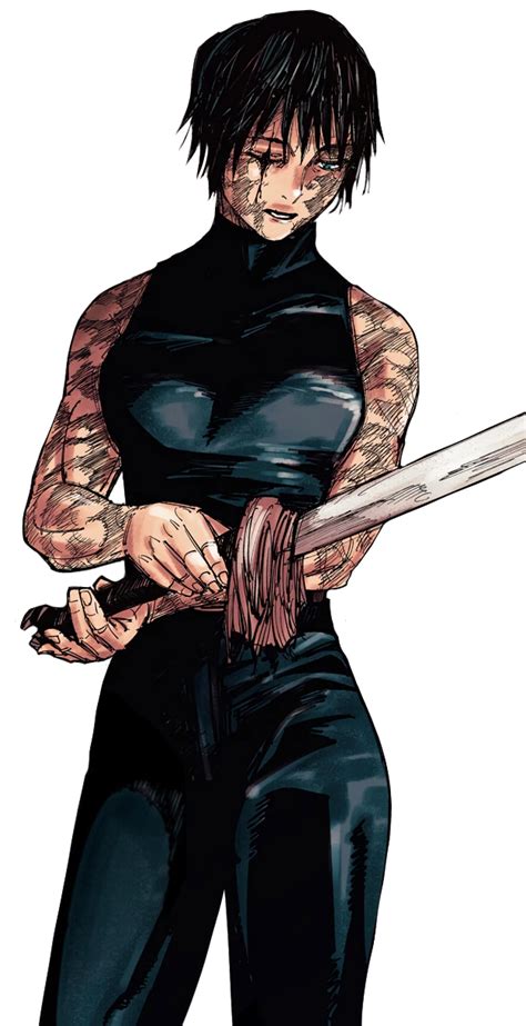 Maki Zenin con cicatrices tras el ataque de Jogo