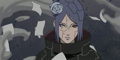 Konan enfrentándose a Jiraiya