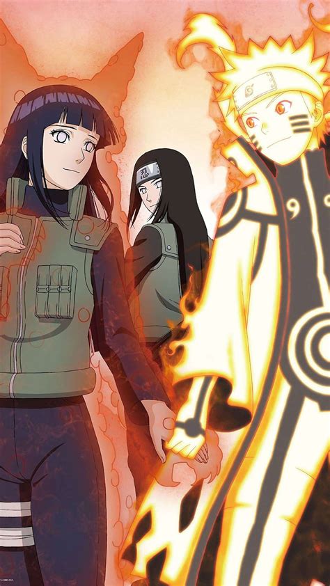 Neji protegiendo a Naruto e Hinata