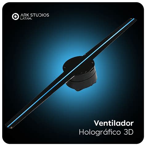 Infografía comparando las especificaciones técnicas del ventilador holográfico