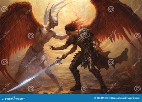 Ilustración de una batalla intensa entre cazadores de demonios y un demonio poderoso