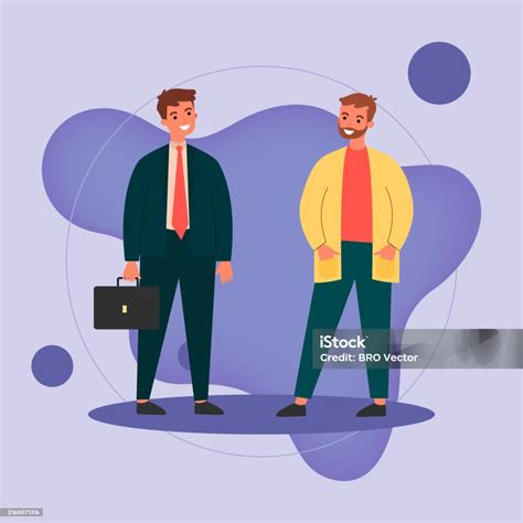 Ilustración de dos personajes masculinos en una oficina