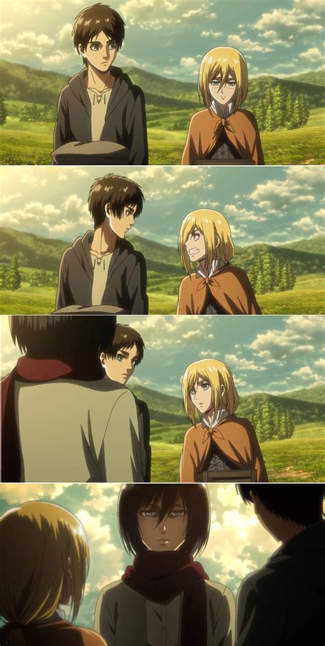 Eren, Mikasa e Historia