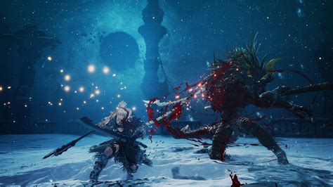 Captura de pantalla mostrando un combate contra un jefe en The First Berserker: Khazan