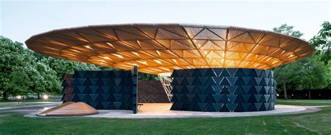 Estructura de celosía de acero del Pabellón Serpentine