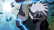 Kakashi usando el Elemento Rayo: Raikiri