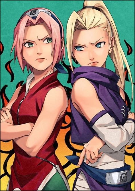 Sakura Haruno y Ino Yamanaka, kunoichis expertas en Ninjutsu Médico
