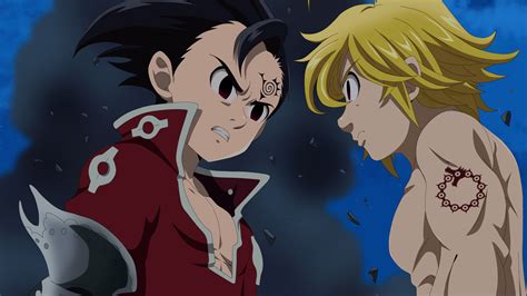 Meliodas y Zeldris interactuando