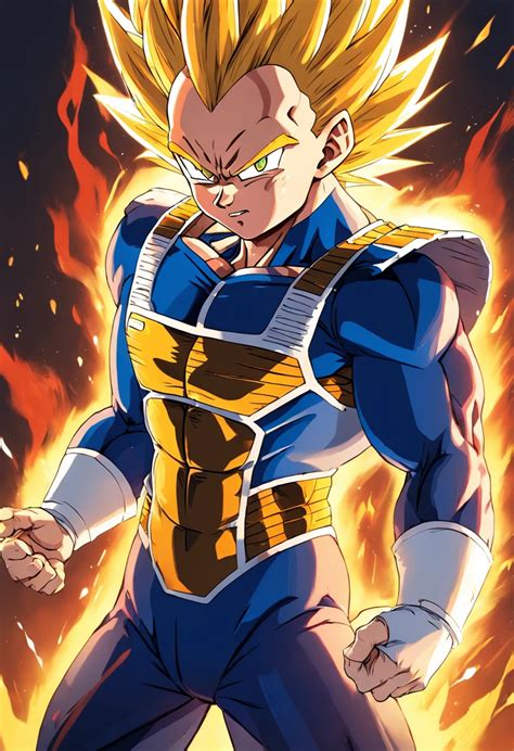Vegeta transformado en Super Saiyan atacando a Frost