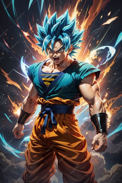 Goku en Super Saiyan Azul luchando contra Toppo y Dyspo