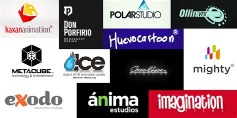 Logos de los estudios de animación participantes