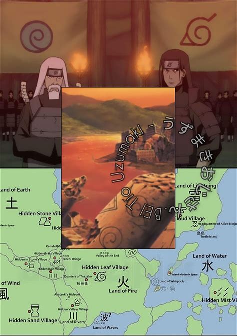 Mapa de la ubicación de Uzushiogakure (País del Remolino)