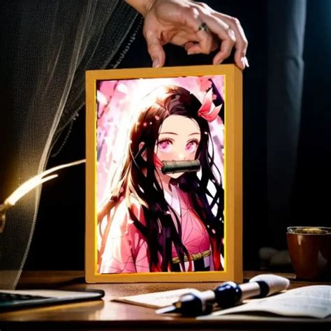 Despertador digital con luz de Nezuko de Demon Slayer