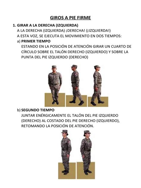 Infografía paso a paso de los giros de tronco de pie