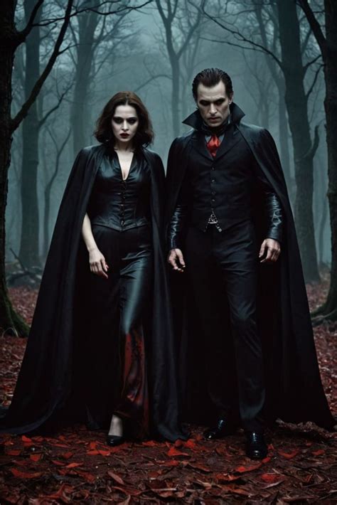 Pareja de vampiros besándose