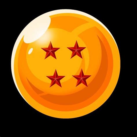 Diseño de camiseta de Dragon Ball con la Esfera del Dragón de 4 estrellas