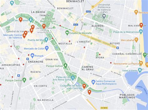 Mapa mostrando Valencia y la distribución de envíos por España