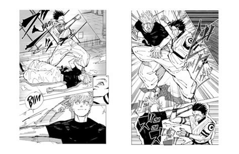 Ilustración de Sukuna y Satoru Gojô en combate