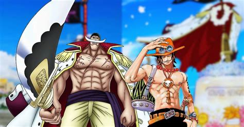Ilustración de la guerra en Marineford con Ace y Barbablanca