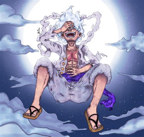 Imagen de Luffy en su forma Gear 5 derrotando a Kaidou