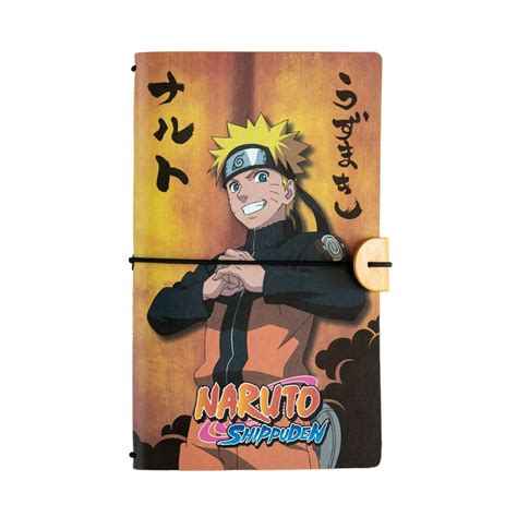 Portada de cuaderno de viaje Naruto Shippuden con motivos de Konoha