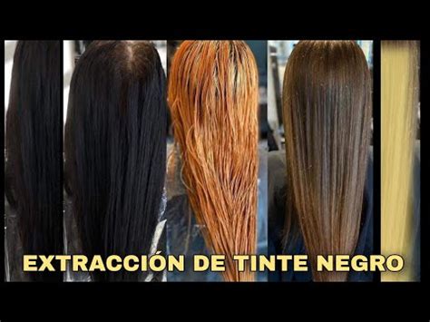 Cabello negro antes y después de una decoloración progresiva